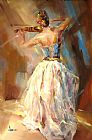 The Farewell Note Paintings - Blue Note 3 by Anna Razumovskaya